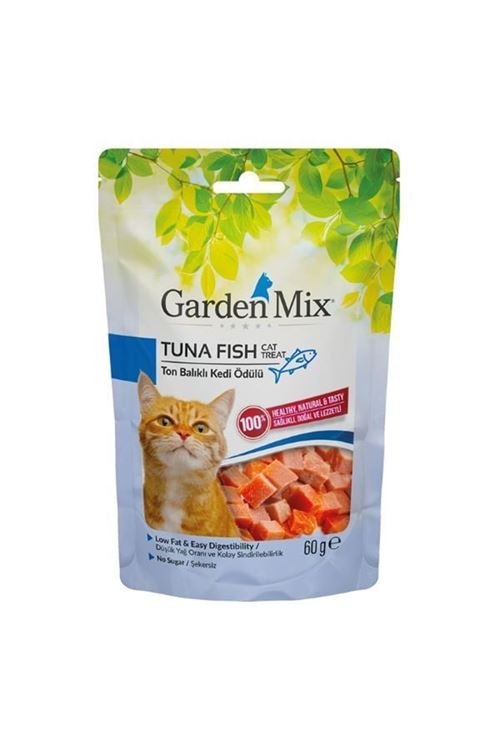 Garden Mix Ton Balıklı Düşük Yağlı Şekersiz Kedi Ödül Maması 60 Gr