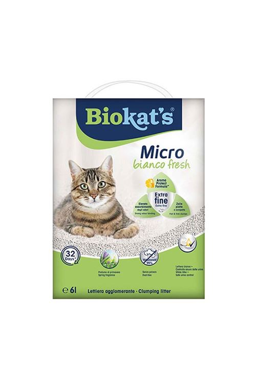 Biokats Micro Fresh Bahar Kokulu Topaklanan Doğal Kedi Kumu 6 Lt
