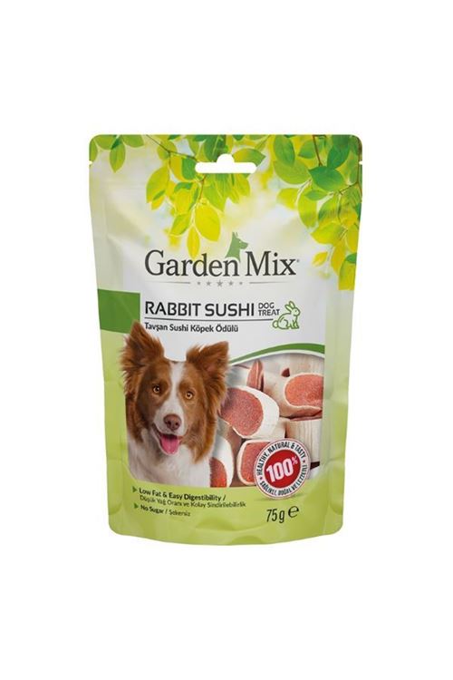Garden Mix Tavşan Sushi Düşük Yağlı Şekersiz Köpek Ödül Maması 75 Gr