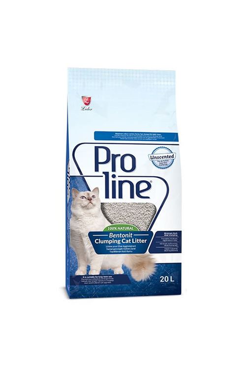 Proline Kokusuz İnce Taneli Topaklanan Bentonit Kedi Kumu 20 Lt