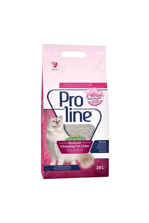Proline Bebek Pudralı Topaklanan Bentonit Kedi Kumu İnce 20 Lt