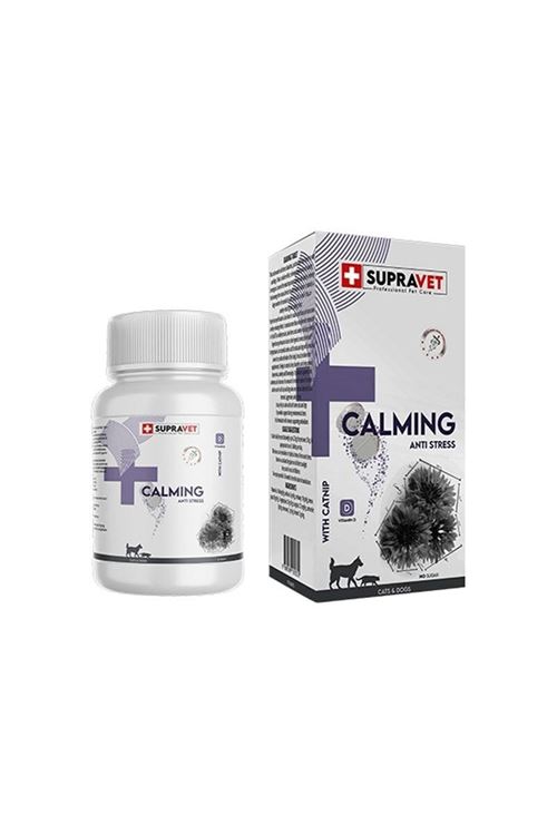 Supravet Calming Vitamin D + Catnip Kedi ve Köpek Sakinleştirici Tablet 75 Adet