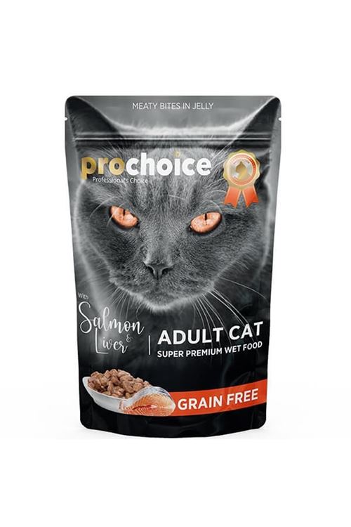 Pro Choice Tahılsız Somon ve Ciğerli Yetişkin Konserve Kedi Maması 85 Gr