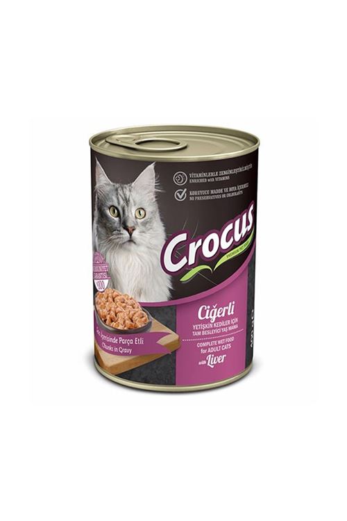 Crocus Ciğerli Yetişkin Kedi Yaş Maması 400 Gr