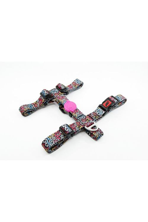 Tailpetz Graffiti Desenli Köpek Göğüs Tasması Small 24-38x32-51 Cm