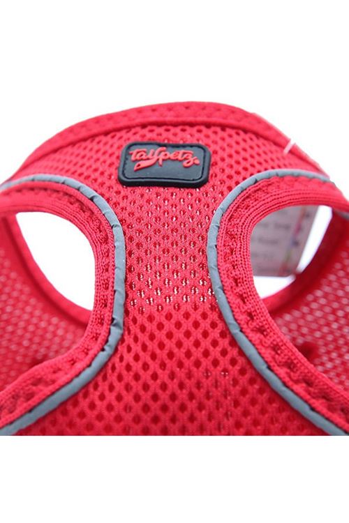 Tailpetz Air Mesh Harness Köpek Göğüs Tasması Xxsmall Kırmızı 24-28x28-32 Cm