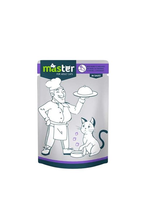 Master Soslu Dana Etli Pouch Konserve Kedi Maması 80 Gr