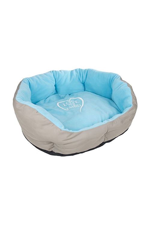 Flamingo Shabby Basket Kedi ve Köpek Yatağı Açık Mavi/Koyu Gri 55x55x25 Cm