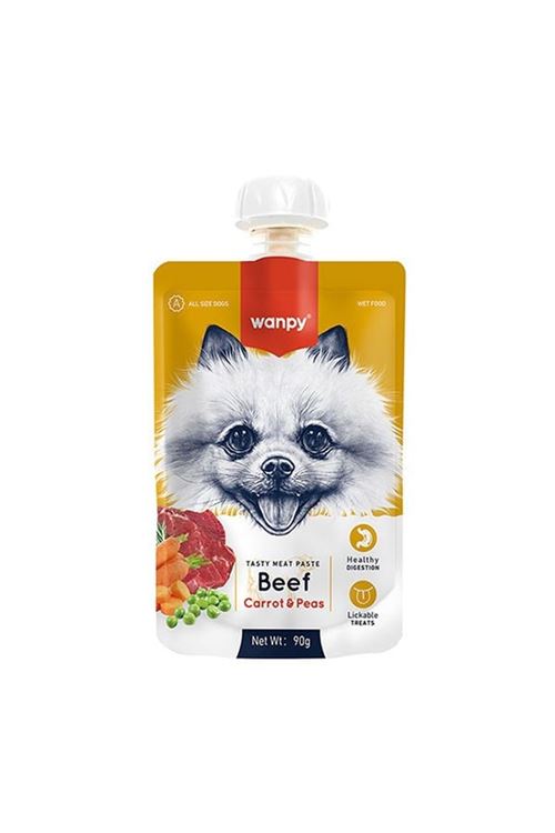 Wanpy Taze Sığır Etli ve Havuçlu Et Ezmesi Doğal Köpek Ödülü 90 Gr