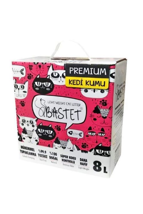 Natural Bastet Topaklanan Premium Doğal Kedi Kumu 8 Lt