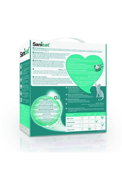 Sanicat Active White Ultra Topaklanan Doğal Kedi Kumu 6 Lt