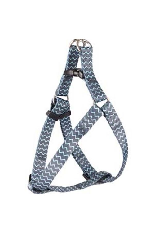 Flamingo Üçgen Sinam Köpek Göğüs Tasması Gri/Yeşil 30-40x1 Cm