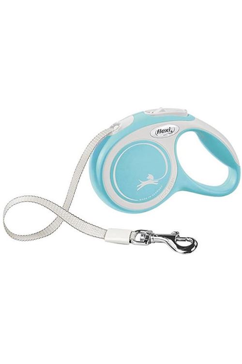 Flexi New Comfort Şerit Otomatik Köpek Gezdirme Tasması Medium Açık Mavi 5 Mt