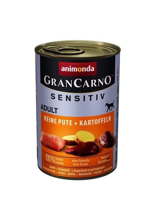 Animonda Gran Carno Sensitive Hindili ve Patatesli Yetişkin Köpek Konservesi 400 Gr