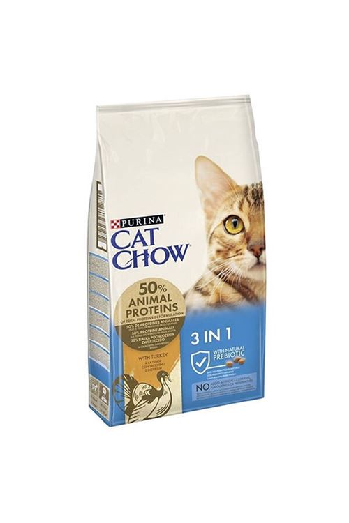 Cat Chow 3 in 1 Hindili Preobiyotikli Yetişkin Kedi Maması 15 Kg