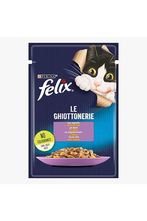 Felix Sensations Taze Jöle İçerisinde Kuzu Etli Yetişkin Konserve Kedi Maması 85 Gr