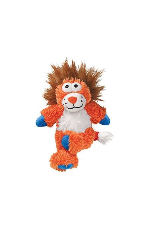 Kong Cross Knots Lion Sesli Aslan Peluş Köpek Oyuncağı Turuncu 34 Cm