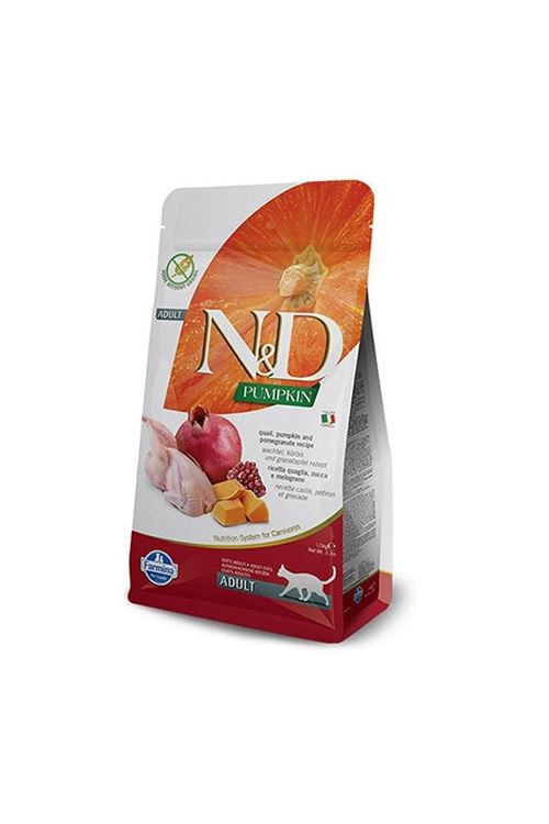 N&D Pumpkin Balkabaklı Bıldırcın ve Narlı Yetişkin Kedi Maması 5 Kg