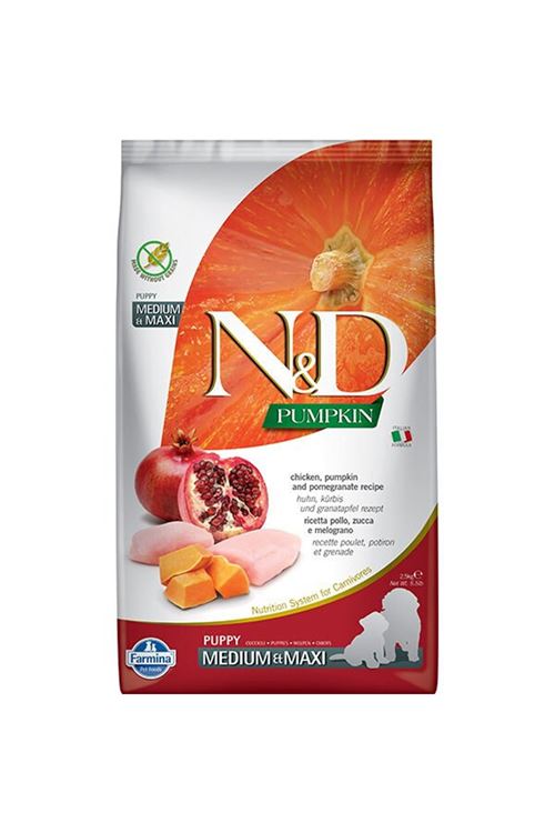 N&D Pumpkin Tavuk ve Narlı Büyük ve Orta Irk Yavru Köpek Maması 2.5 Kg