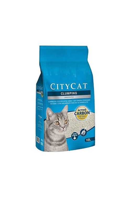 City Cat Aktif Karbonlu Topaklanan Kokusuz Kedi Kumu 10 Lt