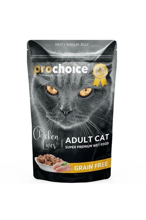 Pro Choice Tahılsız Tavuk ve Ciğerli Yetişkin Konserve Kedi Maması 85 Gr