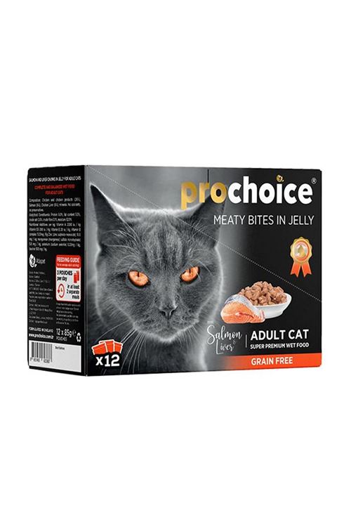 Pro Choice Somon ve Cigerli Family Pack Konserve Kedi Maması 12 Adet 85 Gr