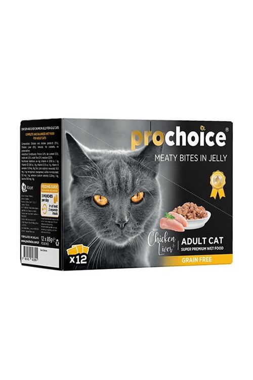 Pro Choice Tavuk ve Cigerli Family Pack Konserve Kedi Maması 12 Adet 85 Gr