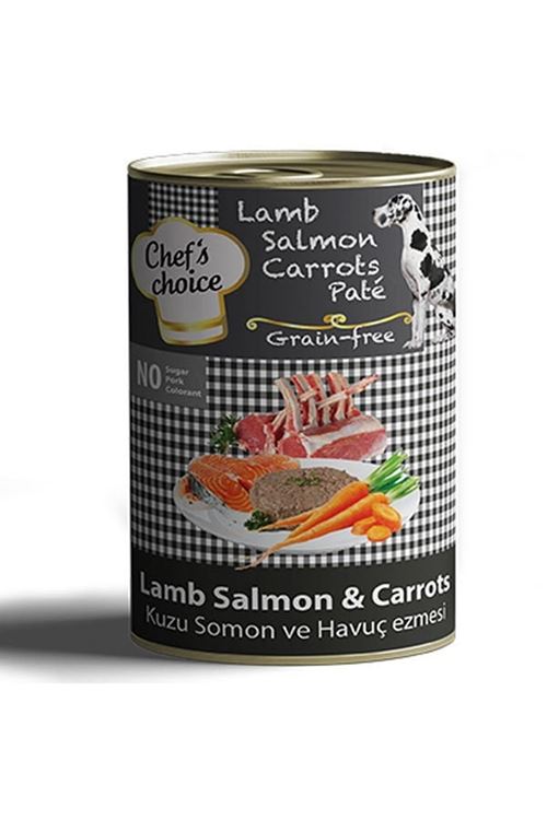 Chefs Choice Kıyılmış Kuzu Etli ve Somonlu Yetişkin Köpek Konservesi 400 Gr