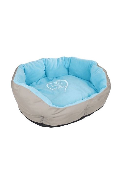 Flamingo Shabby Basket Kedi ve Köpek Yatağı Açık Mavi/Koyu Gri 45x45x15 Cm