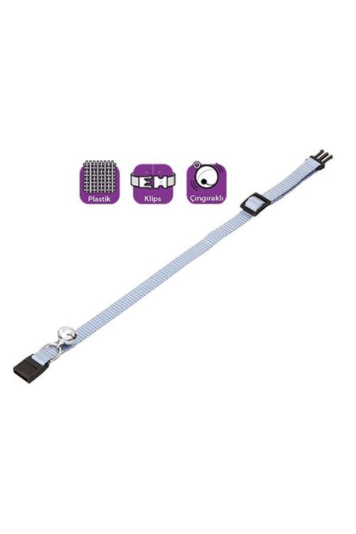 Karlie Çıngıraklı Kedi Boyun Tasması Mavi 15 Mm 20-30 Cm