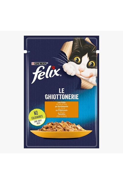 Felix Sensations Taze Jöle İçerisinde Tavuklu Yetişkin Konserve Kedi Maması 85 Gr