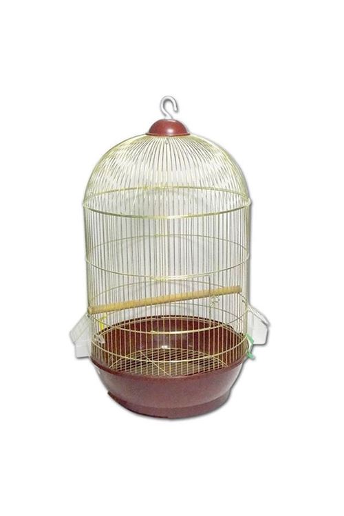 Dayang Yuvarlak Pirinç Kuş Kafesi 40x70 Cm