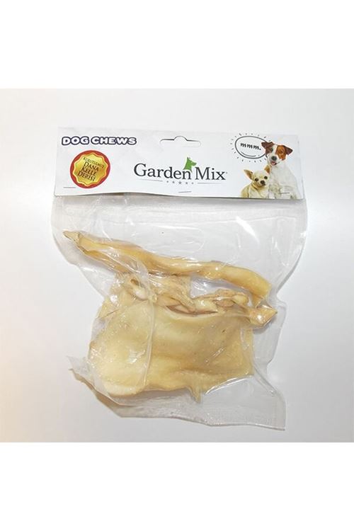 Garden Mix Kurutulmuş Dana Kelle Derisi Köpek Ödül Maması Beyaz 100 Gr