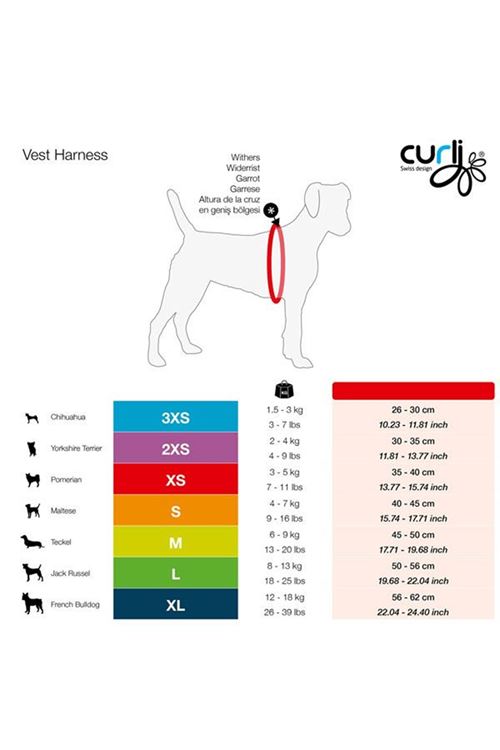 Curli Vest Air-Mesh Köpek Göğüs Tasması Kamuflaj Xxsmall 26-30 Cm