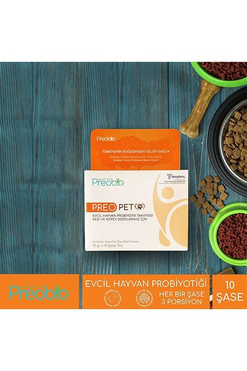 Preobio Pet Kedi Köpek ve Evcil Hayvan Toz Probiyotik Takviyesi 10x10 Gr