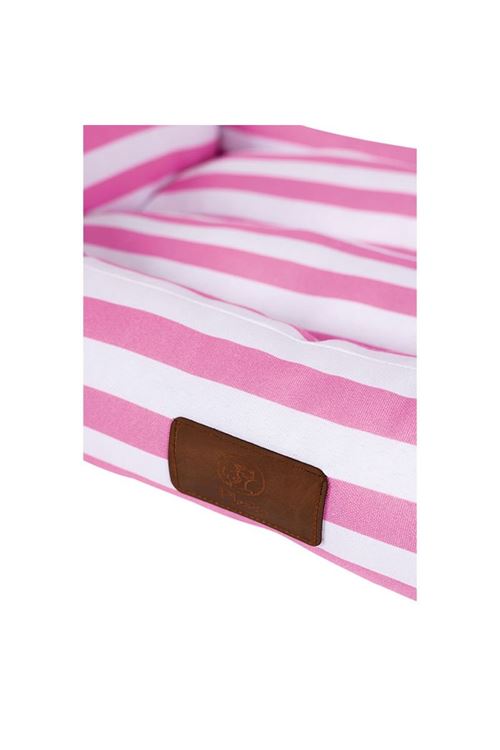 Peggy Daisy Pembe Çizgili Köpek Yatağı Large 80x60x23 Cm