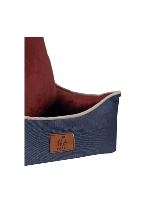 Peggy Lola Köpek Yatağı Bordo Lacivert Medium 70x50x25 Cm