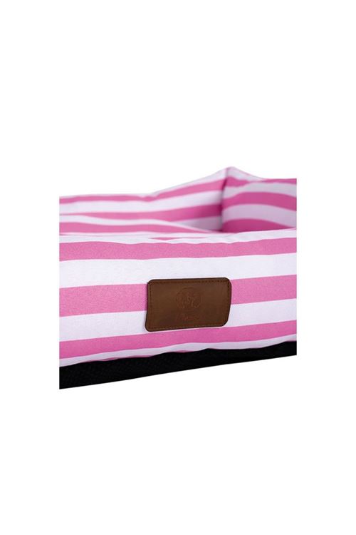 Peggy Daisy Pembe Çizgili Köpek Yatağı Large 80x60x23 Cm