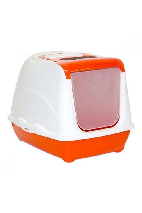 Moderna Flip Kapalı Kedi Tuvaleti Turuncu 39x39x50 Cm