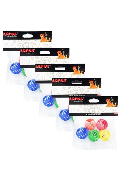 Lepus Zilli Kafes Top Kedi Oyuncağı 5 Adet