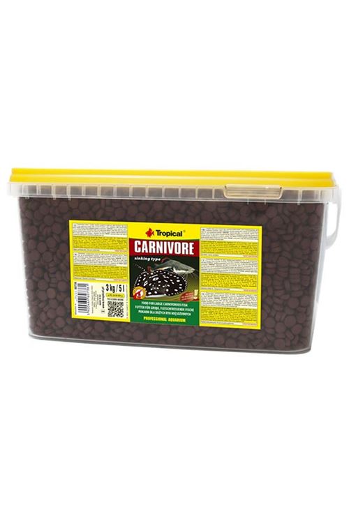 Tropical Carnivore Etçil Balıklar için Pellet Balık Yemi 5 Lt 3 Kg