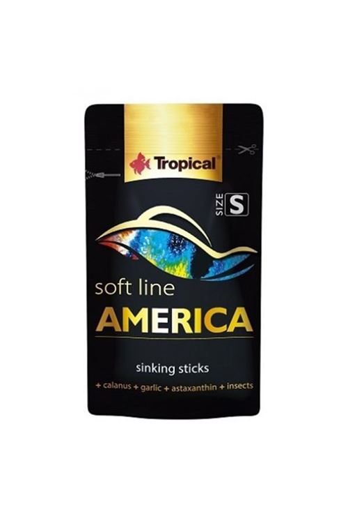 Tropical Softline America Kuzey ve Güney Amerika Balıkları için Yumuşak Taneli Balık Yemi Small 10 Gr