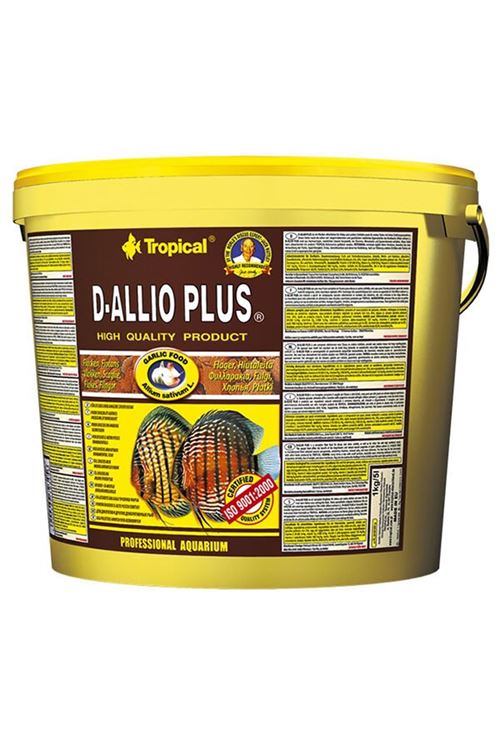 Tropical D-Allio Plus Flake Discus Balıklar için Sarımsaklı Pul Balık Yemi 11 Lt 2 Kg