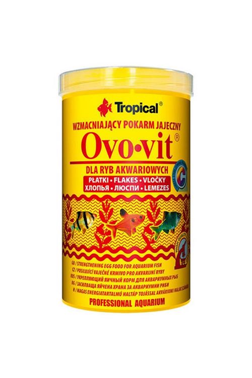 Tropical Ovo-Vit Yumurta Katkılı Güçlendirici Pul Balık Yemi 1000 Ml 200 Gr