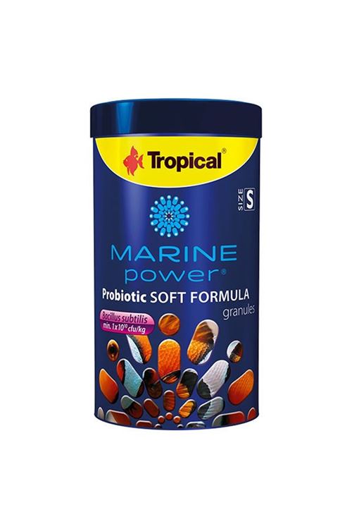 Tropical Marine Power Probiotic Soft Formula Prebiyotik Katkılı Omnivor Deniz Balık Yemi Small 100 Ml 60 Gr