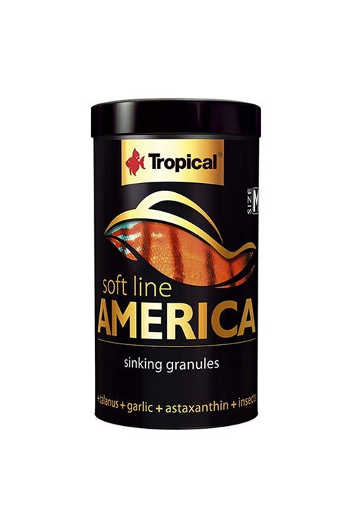 Tropical Softline America Kuzey ve Güney Amerika Balıkları için Yumuşak Taneli Balık Yemi Medium 250 Ml 150 Gr