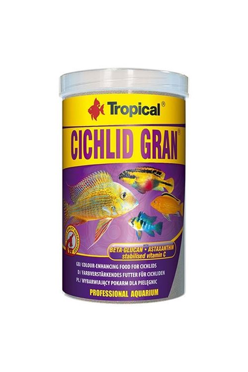 Tropical Cichlid Gran Cichlid Balıkları için Renklendirici Granül Balık Yemi 250 Ml 138 Gr