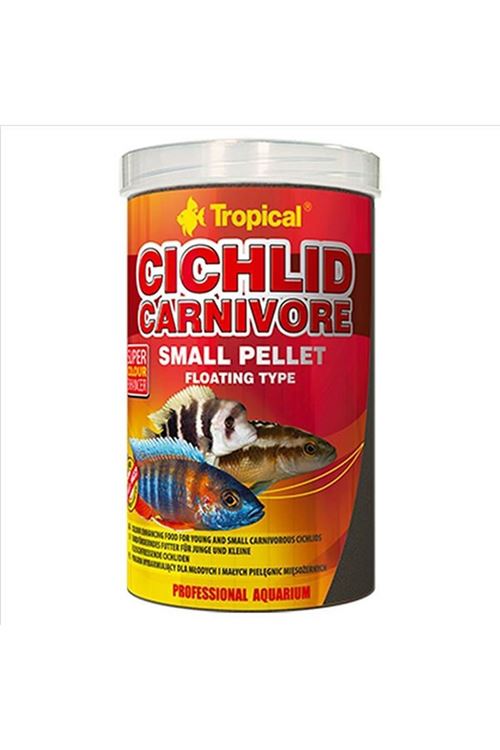 Tropical Cichlid Carnivore Pellet Granür Etobur Ciklet Yemi Small 250 Ml
