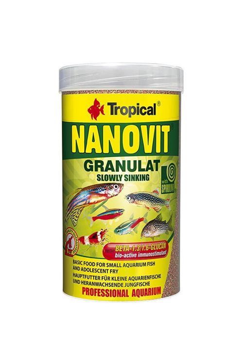 Tropical Nanovit Granulat Tetra Balıkları için Granül Balık Yemi 100 Ml 70 Gr