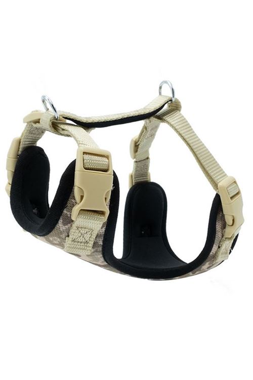 Doggie Havalı Dokuma Köpek Göğüs Tasması Xlarge Kamuflaj 2.5x65-75 Cm